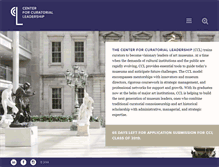 Tablet Screenshot of curatorialleadership.org